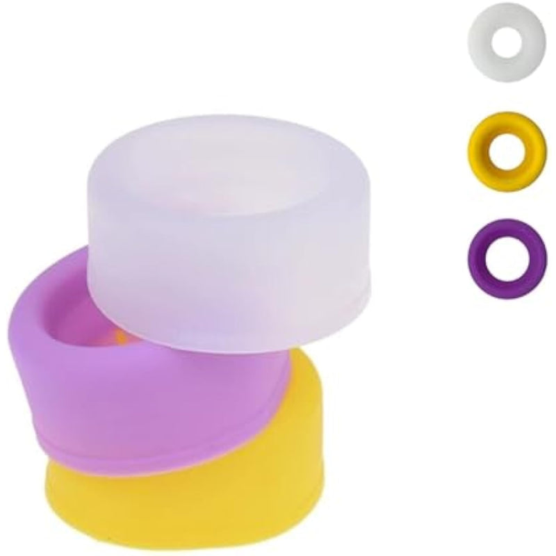 3Pcs Penis Pump Sleeve Dick Extenders Silicone Vacuum Seal Ring Realistic Vagina Sleeve Replacement Seal Cap Silicone Sleeve For Men Adult Pleasure