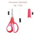Left Handed Kids Blunt Craft Scissors 5 Inch 3 Pack Safety Scissors for School Use