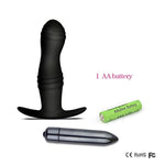 Silicone Anal Plug with 10 Vibration Modes and Graduated Design for Men and Women