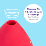 Heart Pleasure Air Clitoris Sucker & Enjoy Water Based Lube 8.5 Fl Oz - Couple Sex Toys Bundle