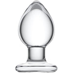 Glass Anal Butt Plug Trainer With Large Base - Crystal Anal Toys G-Spot Stimulation For Men Women Masturbation