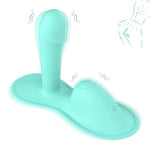 Hands Free Vibrator for Women, G Spot and Clitoral Stimulator with 9 Vibration Modes, Wearable Riding Sex Toy with Suction Cup, Waterproof Couples Adult Sex Toys, Teal Green