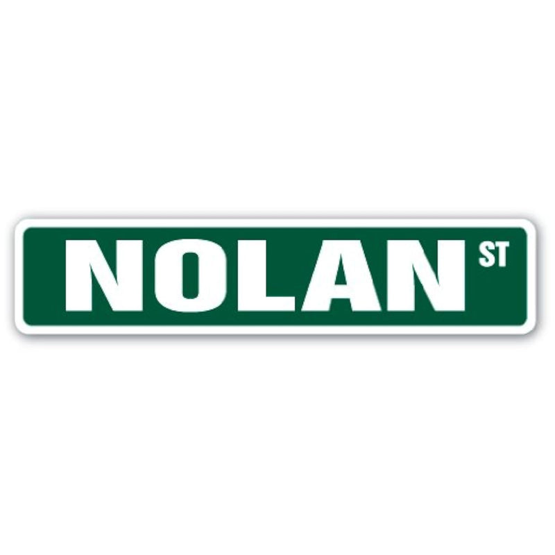 Nolan Street Sign Childrens Name Room Sign | Indoor/Outdoor |  18" Wide Plasti
