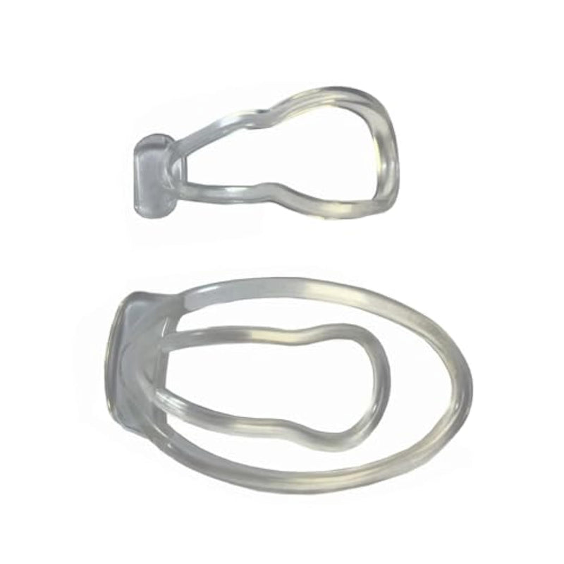 Chastity Clip Sissy Toys 2 Pcs For Cross Dressers And Transgender,Pink Chastity Cage Device For Male Mimic Female Pussy (White-S+L)