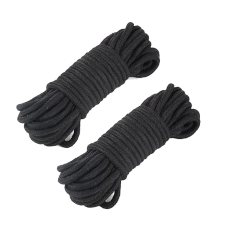 2 Pack Soft Cotton Rope 32 Feet 10M Bdsm Shibari Bondage Rope Restraint Kits Adult Sex Toys For Women Couples (Black)