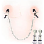 Bdsm Nipple Clamps Set Adjustable Pressure Nipple Clips Non-Piercing Nipple Puller Breast Clamps With Chain Adult Sex Toys Nipple Suckers For Adult Men Women Sex Sm Game