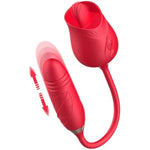 Premium Hide & Seek Rose Toy Dildo Vibrator - 3In1 Unisex Toys Sex Stimulator 10 Tongue Licking & Thrusting Dildo G Spot Vibrator, Clitoral Nipple Licker For Woman/Man. Usa Brand!