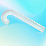 Glass Anal Hook Butt Plug Crystal G-Spot Dildo Realistic Candy Cane Pleasure Wand Vaginal Stimulation Prostate Massager Anus Stretcher For Women Men Transparent