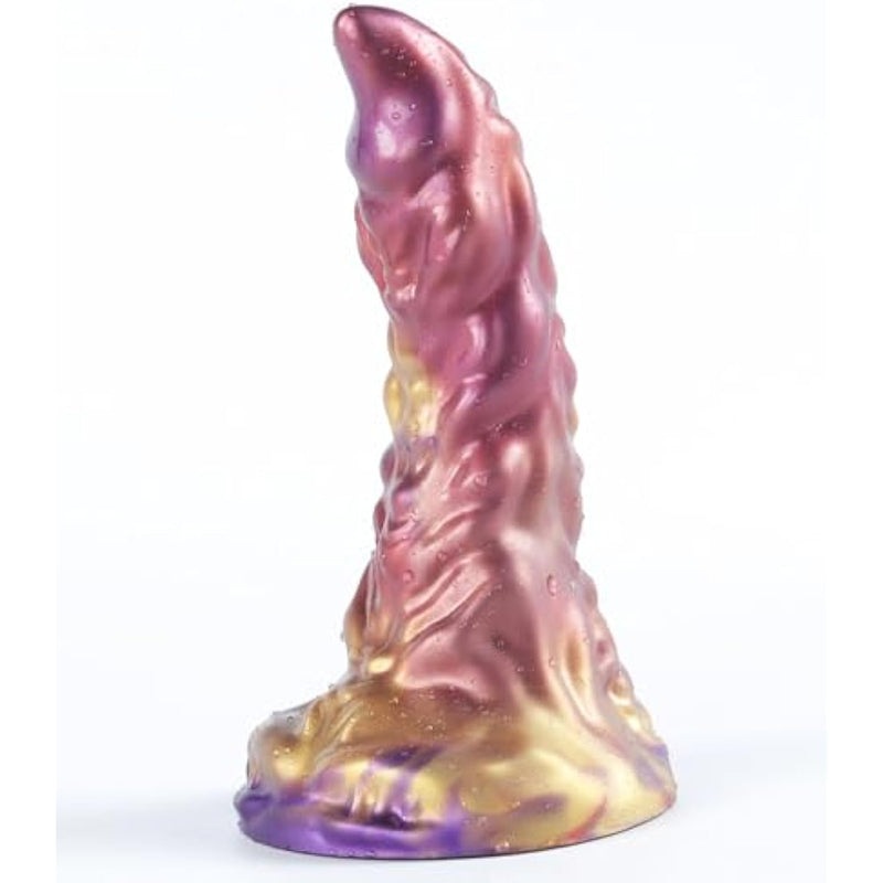 7.7-Inch Anal Stretcher, Thick & Soft Fantasy Dildo: Aurora Horn. Monster Soft Dildo, Girthy Silicone Dildo, Colorful Dildo, Losssless Artistic Fantasies Series, Sex Toy With Strong Suction Cup.