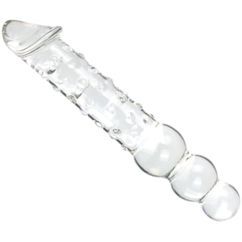 Realistic Double Ended Dildo,Large Transparent Double Head Glass Dildo,Double Dong Wand Massage Dildo,Lifelike Penis For Vaginal G-Spot Stimulator,Anal Adult Sex Toy For Women Lesbian Men(9.6In)