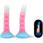 Small Dildo Fantasy Monster Dildo, 7.08 Inch Beginner Silicone Dildo With Luminous Pink, Strap On Dildo Realistic Dildos, Anal Plug G Spot Adult Sex Toy For Men Women And Couples