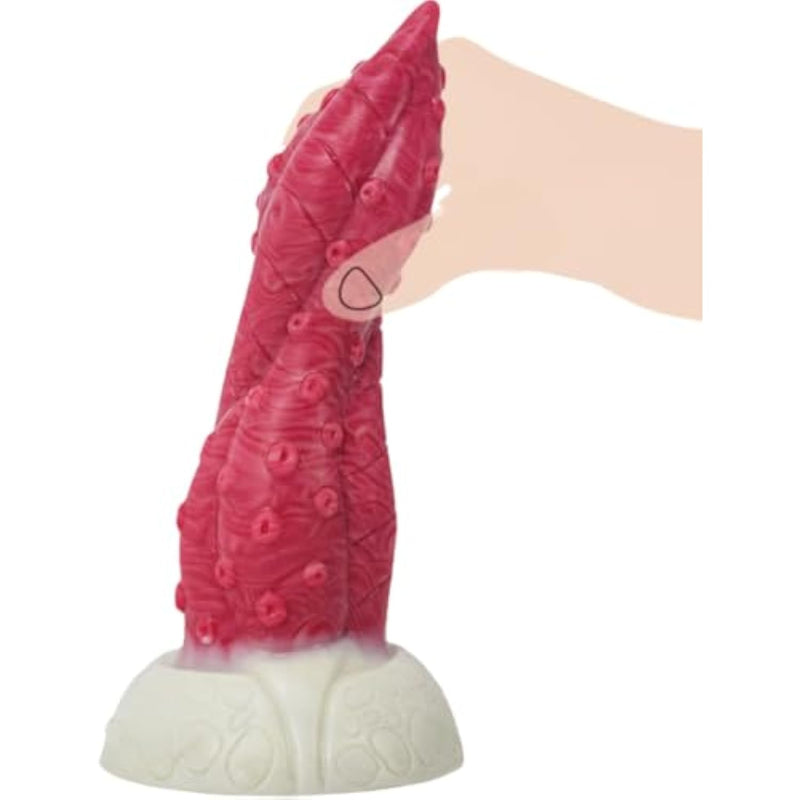 Silicone Animal Dildo, 7.87 Inch Thrust Red Silicone Anal Docking Plug Sensory Toy For Male And Female