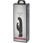 Fifty Shades of Grey Greedy Girl Rabbit Vibrator | 5.5 Inch Silicone G Spot Vibrator for Women | Vibrating Dildo Dual Stimulation Adult Sex Toy | Waterproof Personal Massager | Gifts for Women | Black