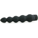 Doc Johnson Black Magic - 7 inch Ribbed Multi-Speed Vibrator - ABS Plastic with Smooth Velvet Touch Finish - Great for Internal and External Stimulation - Black