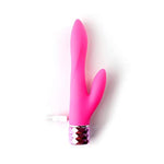 Neon Pink Rechargeable Silicone Dual Vibrator by Victoria