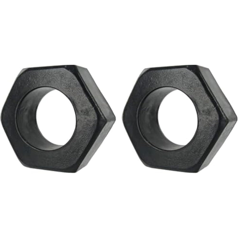 Hexnut Cock Ring - Black (Pack Of 2)