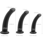 Harness Strap-On Realistic Dildo 3 Pcs Silicone Straight-In Anal Dilators Prostate Massage Sex Toys For Beginners Experienced Users Black