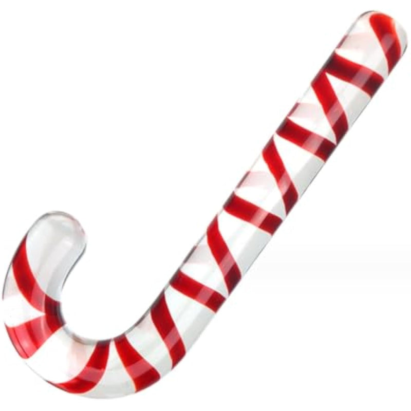 Glass Sex Toy Wand Double-Ended Butt Plug Anal Beads G-Spot Stimulation To Dildo Christmas Gift Candy Cane Unisex Anal Butt Plug For Men Women (17.5Cm, Candy A)