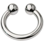 Chastity Penis Ring With Round Head Massage Beads, Male Glans Ring Weighted Scrotum Pendant Stretcher In 4 Sizes, Cock Ring Sm Bondage Sex Toys For Men (Silver,40Mm)