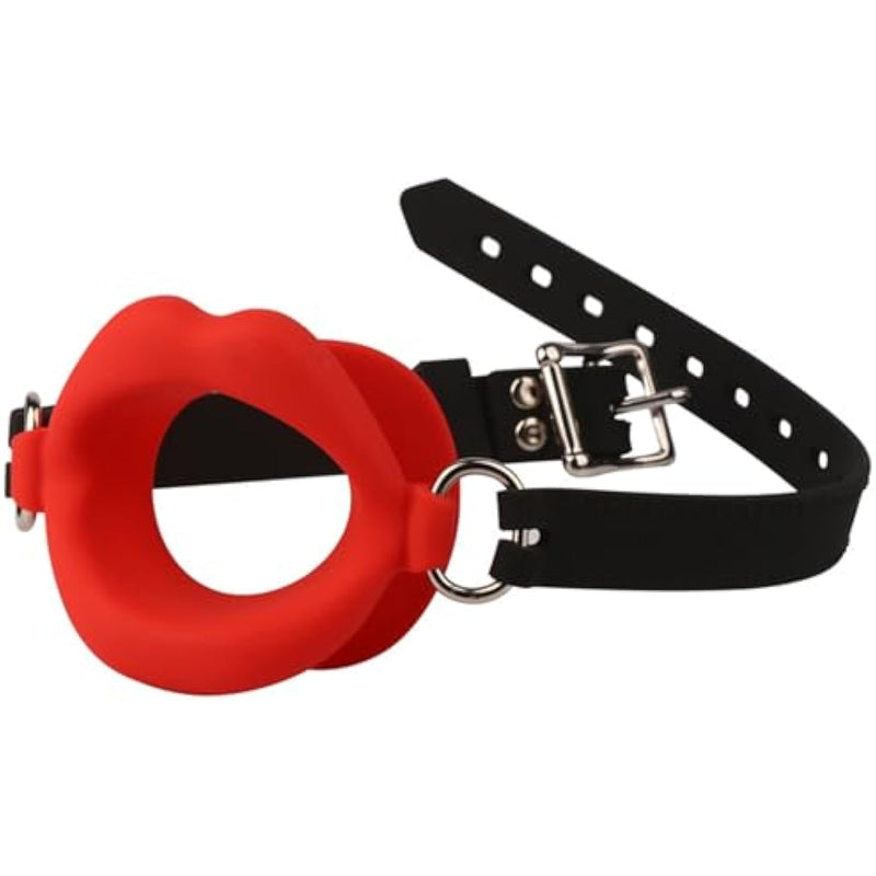 Sexy Red Lip Mouth Plug Lip O-Shaped Opening Device Couple Training Silicone Mouth Plug Sm Role Play Accessories Sex Toy