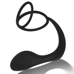 2-In-1 Soft Penis Ring Silicone Analplug For Men Small Buttplug With Cock Ring For Anal Training Adult Sex Toys For Prostate Massage (Double Ring)