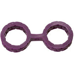 Doc Johnson Japanese Bondage - Silicone Cuffs - Single-Piece Premium Silicone Handcuffs for Soft Bondage or Restraint Play - Small - Purple