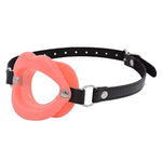 Leather Restraints Ball Mouth Plug Silicone Bondage Ball Gag Open Mouth Gag Ball Gag Black Lips Bdsm Toys Adjustable Strap Adult Toys Silicone Restraint Slave Sm Game For Lover Couple (Bo3)