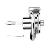 Male Adult Sex Toy - Inverted Metal Chastity Device with Silicon Catheter for Penis Exercise and Bondage