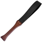 Bdsm Leather Spanking Paddle With Anti-Slip Wooden Handle Couple Flirting Sexual Abuse Sex Toys