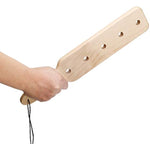 14Inch Wood Spanking Paddle For Adults, Wooden Paddle With 5 Holes For Bdsm Sex Play