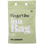 Doc Johnson Finger Vibe in a Bag - Finger Loop to Hold in Place - 10 Functions, Rechargeable, Water-Resistant, Pink - for Adults Only