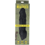 Mega Sheath - Dual Density Silicone Cock Sleeve W/Ball Stretcher To Enlarge & Thicken - Dildo Penis Pump To Prolong - Adult Male Sex Toys For Men Couple - Jet Black