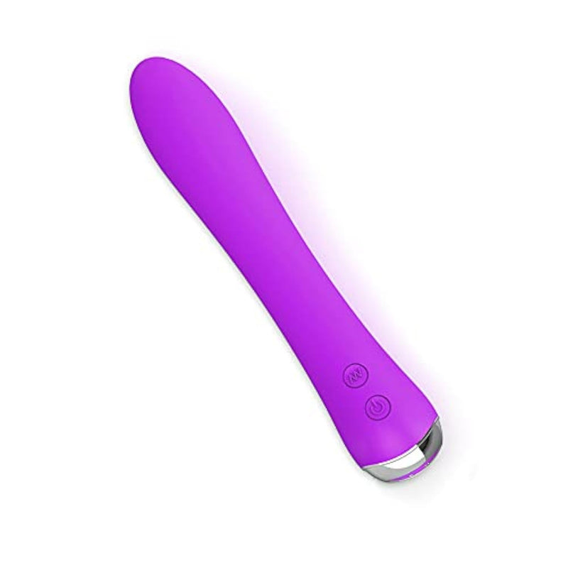 Thermostatic Vaginal Massage Stick - Usb Rechargeable Silicone Mute Waterproof Universal Vibrator 9 Vibration Modes For Muscle Massage, Clitoral G-Spot Nipple Stimulation (Purple)