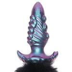 Silicone Fox Tail Butt Plug with Removable 14 Faux Fur Tail and Secure Screw-In Connector for Fantasy Role Play