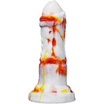 Multi Color Soft Feeling Alien Dildo Couple Use With Suction (Red+Yellow+White)