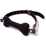 Bite Down Dog Bone Silicone Mouth Gag Adjustable Breathable Sex Toy Restraints Fetish Sm Canine Bdsm Black 1.0 Count