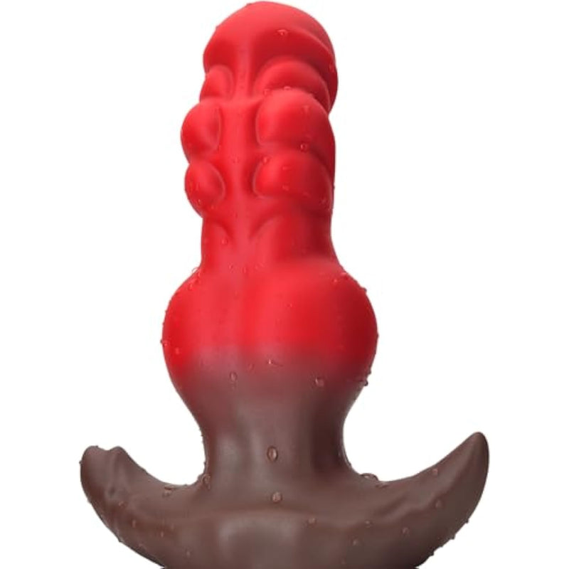 Anal Plug With Big Knot Butt Plug With Safe T-Base Mixed-Color Silicone Prostate Massager Monster Dilator Sex Toy For Women Men Masturbation (S)