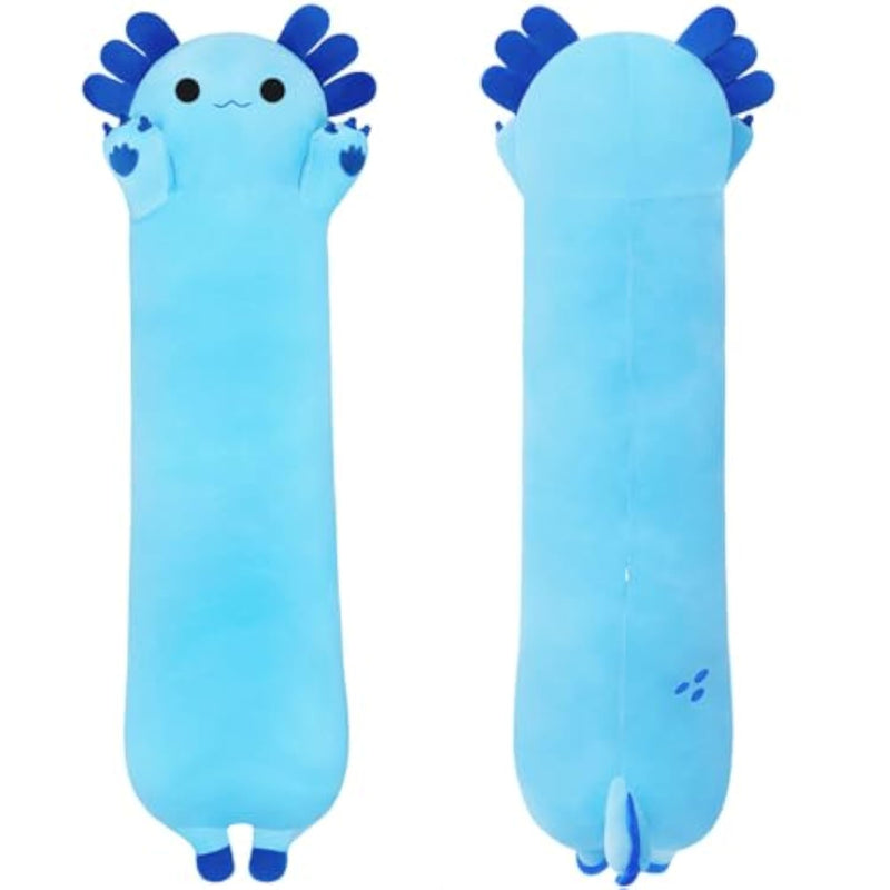 Plush Axolotl Toy Stuffed Animal Axolotl Toy Pillow Hugging Pillow Gift For Kids And Girls(Blue,50Cm/19.6In)