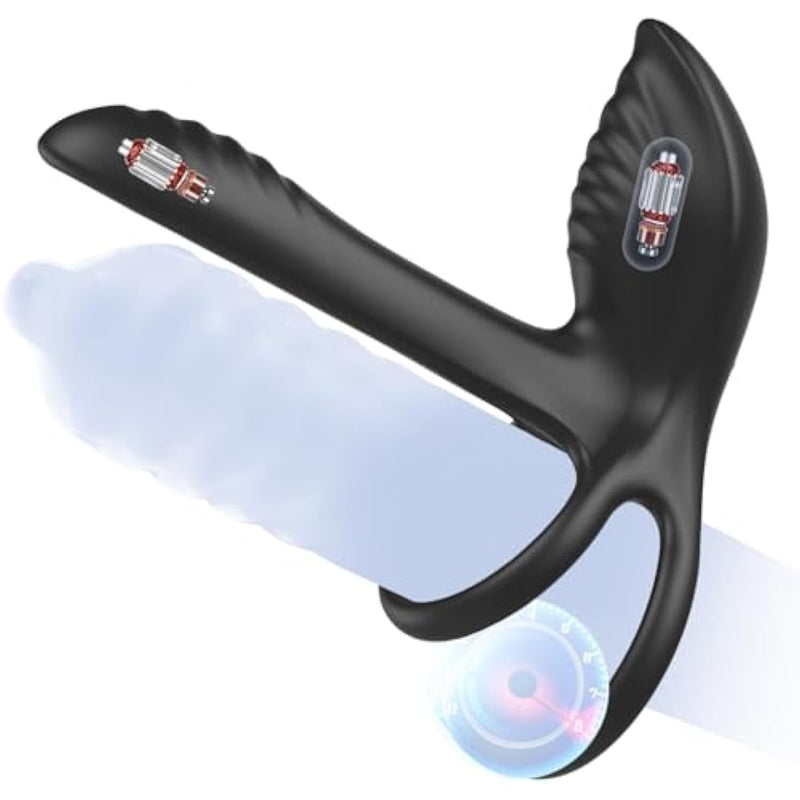 Vibrating Cock Ring Prostate Massager Sex Toys For Men, App Remote Control Penis Ring Anal Butt Plug Male Vibrators Penis Slieeve For Men Erection Sex With 10 Vibrations For Mens Couples Sex Toys