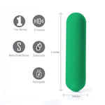 Mini Emerald Bullet with 10 Speeds of Powerful Vibration