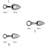 Metal Anchor Anal Plug Set Stainless Steel Bullet Pull Ring Anal Plug Sex Toys For Couple