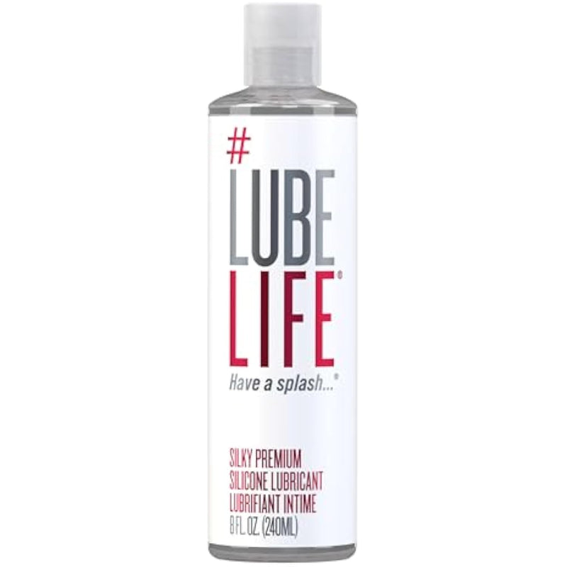 Lubelife Silky Premium Silicone Lubricant, Extra Cushiony, Silky Smooth, Luxe Formula For Women, Men, And Couples, Unscented, Non-Sticky And Water-Resistant, 8Oz