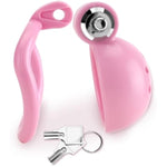 Male Chastity Devices, Chastity Device With 5 Sizes Rings And Invisible Lock For Man Penis Exercise Bondage Gear & Accessories(Pink)