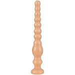Super Long Anal Beads,Long Anal Beads Vaginal G-Spot Deep Stimulation Dildo Anus Masturbation Massage Butt Plug With Strong Suction Cup Anal Beads Butt Plugs Anal Plug For Women Men (Flesh)