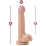 Adult Sex Toys–Au Naturel Sam–Sensa Feel Dual Density Realistic 7.5 Inch Dildo–Lifelike Slim Cock And Balls Dong–Suction Cup Base, Harness Compatible–Women Men Couples–Beige