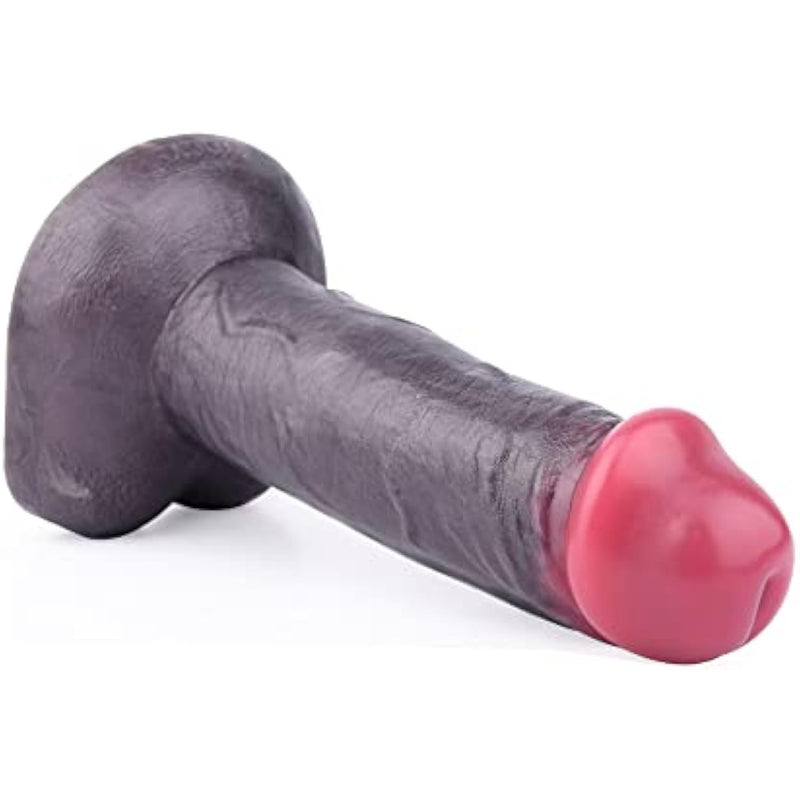 Silicone Made Big Black Dildo Realistic Flexible With Suction