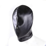 Faux Leather Blindfold Head Hood for Couples and Solo Play