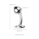 Anal Plug for Novice Development and Outdoor Activities - Mushroom Head Curved Massage Stick