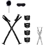 Door Bondage Adult Sex Swing Bedroom Sex Furniture Restraints Female Thigh Spreader With Handcuffs Ankle Cuffs Blindfold Tickle