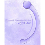 Purple Glass Double-Ended Wand for Men and Women - 8.3 Inch Anal Hook G Spot Stimulator